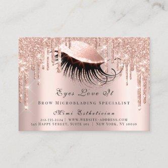 Lashes Extension Aftercare Instruction Blush Rose Appointment Card