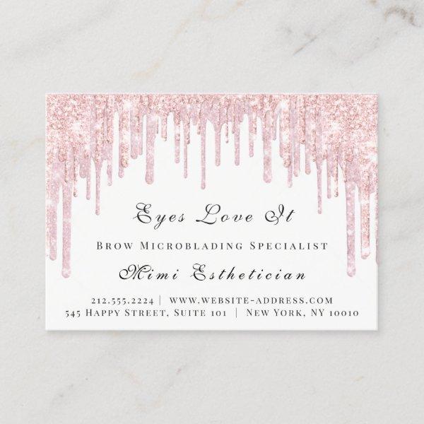 Lashes Extension Aftercare Instruction Pink White Appointment Card