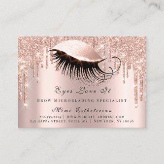 Lashes Extension Aftercare Instruction Spark Rose Appointment Card