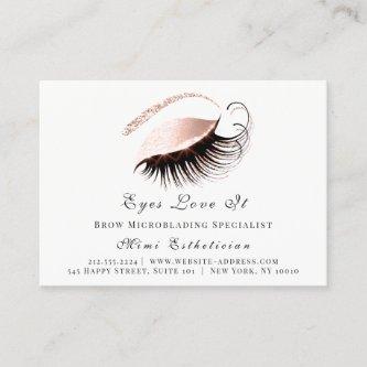 Lashes Extension Aftercare Instructions White Rose Appointment Card