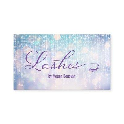 Lashes Logo Purple and Teal Bokeh Sparkle