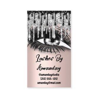 Lashes Makeup Artist Drips Rose QR Code Logo Gray