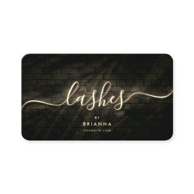 Lashes Makeup Artist Faux Gold Script Modern