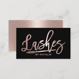 Lashes Makeup Artist Rose Gold Handwritten Script