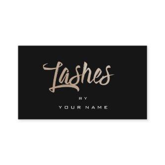 Lashes Sepia Rose Gold Black Typograph Makeup