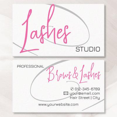 Lashes Studio Modern Classy Professional Pink