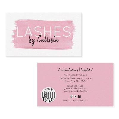 Lashes Watercolor Brushstroke Signature Script