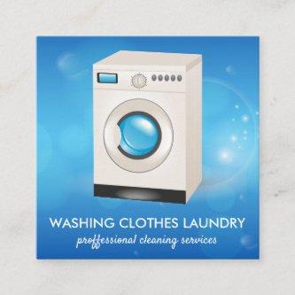 Laundry Cleaning Clothes Washing Machine Square