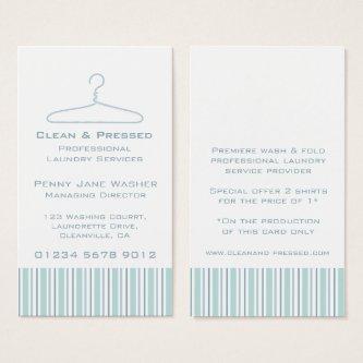 Laundry service mint swing hang tag