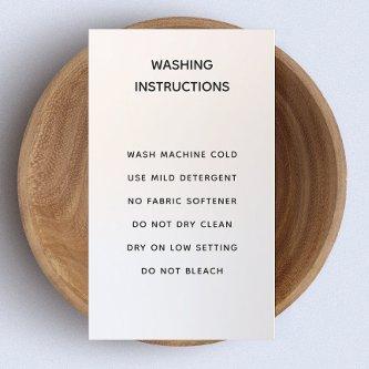 Laundry Washing Instructions - Simple Modern