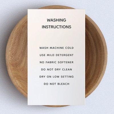 Laundry Washing Instructions - Simple Modern