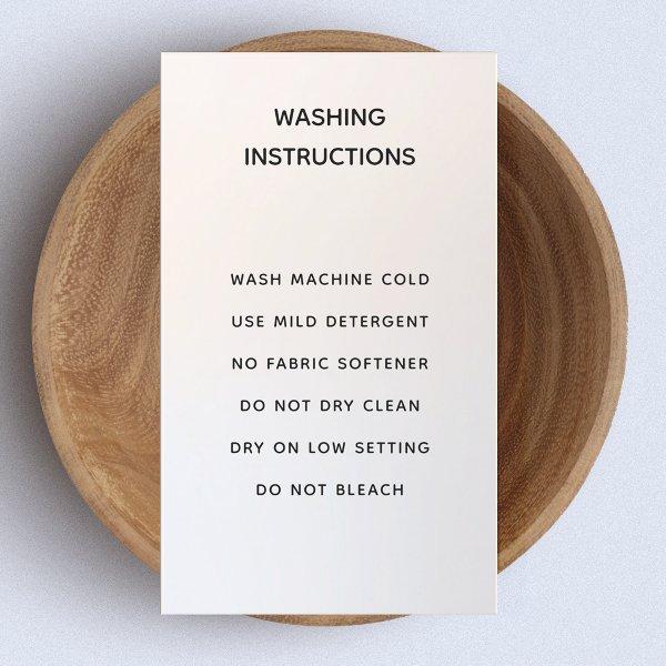Laundry Washing Instructions - Simple Modern