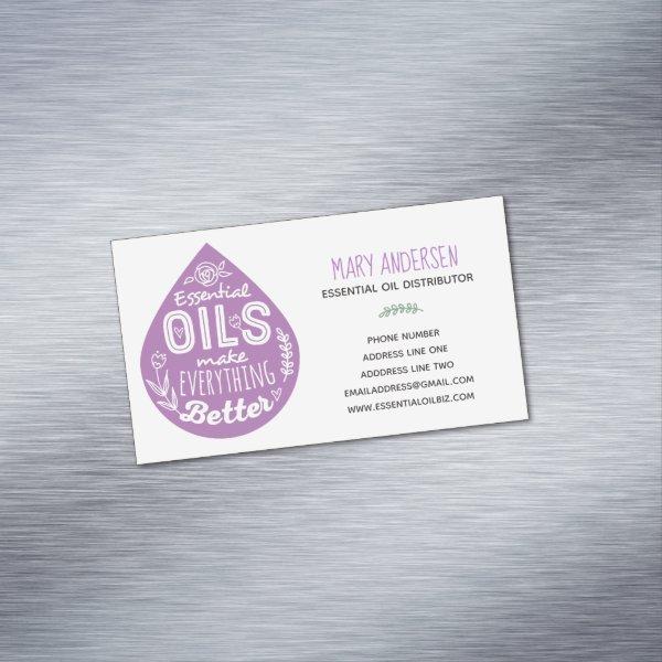 Lavender Essential Oil Drop Illustration  Magnet