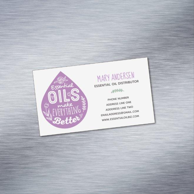 Lavender Essential Oil Drop Illustration  Magnet