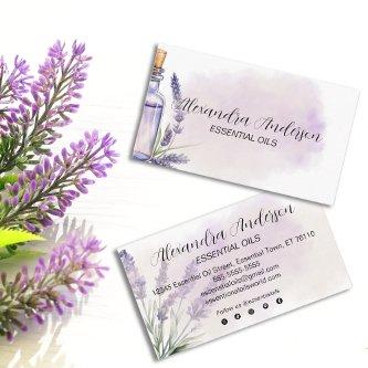 Lavender Essential Oils Purple Floral Watercolor
