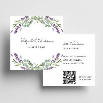 Lavender eucalyptus greenery QR code Square