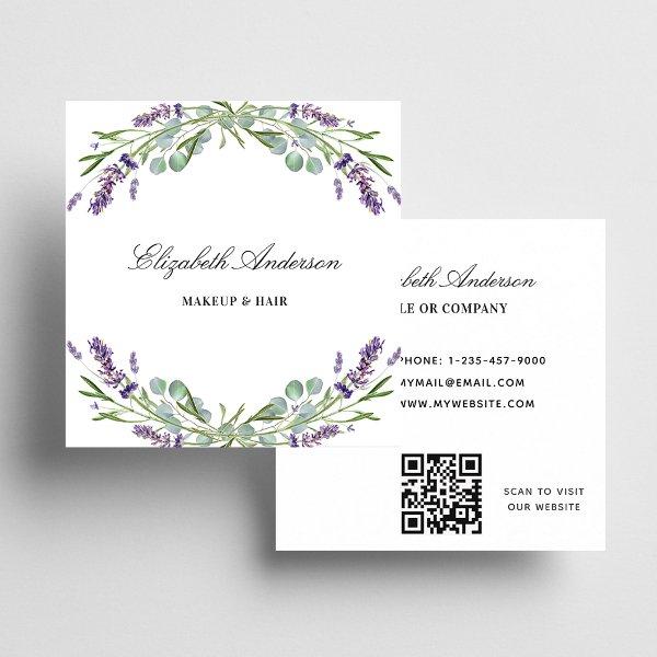 Lavender eucalyptus greenery QR code Square
