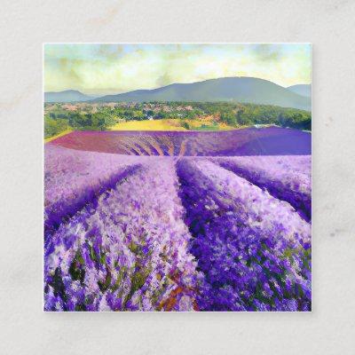 Lavender Fields Graphic Square