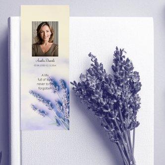 Lavender Funeral  Mini Bookmark Card