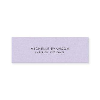 Lavender Purple Linen Minimalist Professional Mini