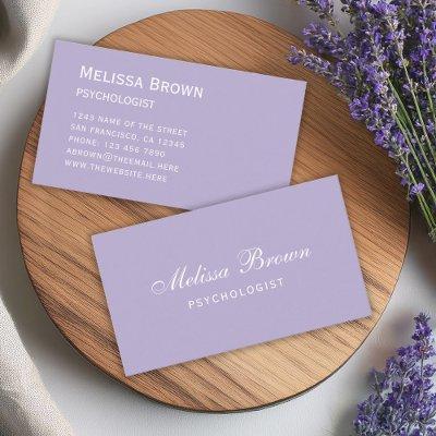Lavender Simple Purple White Script Modern Color