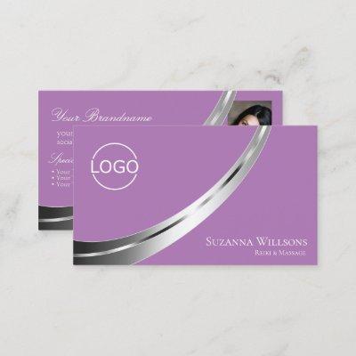 Lavender Stylish Silver Decor with Logo and Photo