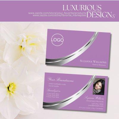 Lavender Stylish Silver Decor with Logo and Photo