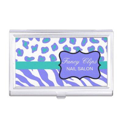 Lavender Turquoise Blue White Zebra Leopard Skin Case For