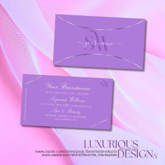 Lavender with Silver Decor and Monogram Modern