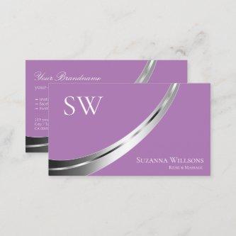 Lavender with Silver Decor and Monogram Stylish