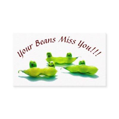 LavishlyOn Beans Attendance /Miss You Card