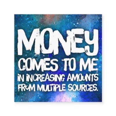 Law of Attraction Money Manifestation Quote Wealth Square