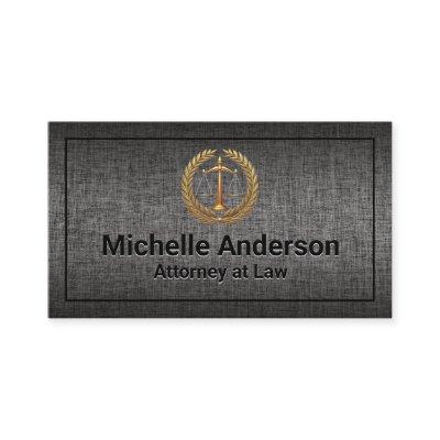 Law Seal Logo | Grey Fabric Texture