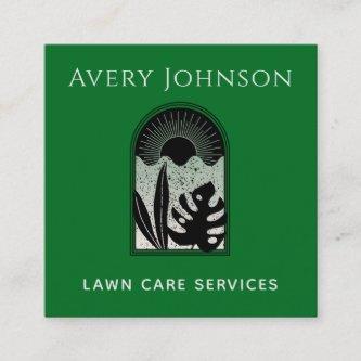 Lawn Care Landscaping Art Deco Modern Tropical  Square