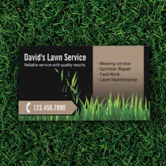Lawn Care Landscaping Mowing Black & Beige