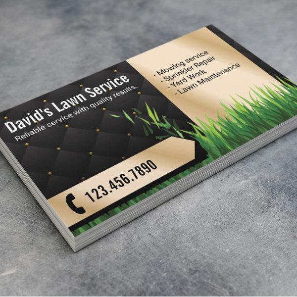 Lawn Care Landscaping Mowing Black & Gold
