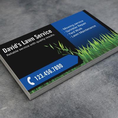 Lawn Care Landscaping Mowing Black & Navy