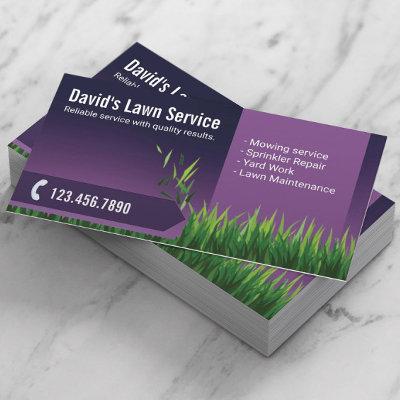 Lawn Care Landscaping Mowing Elegant Purple