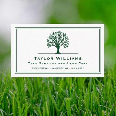 Lawn Care Landscaping Tree Service Green And White