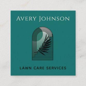 Lawn Care Service Tropical Exotic Leaf Plant Green Square