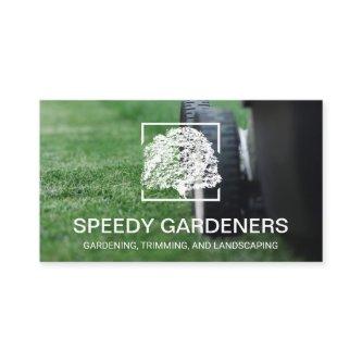 Lawn Mower Cutting Grass | Tree Logo