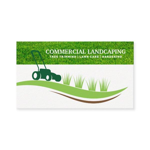 Lawn Mower Logo | Landscaper Skilled Worker
