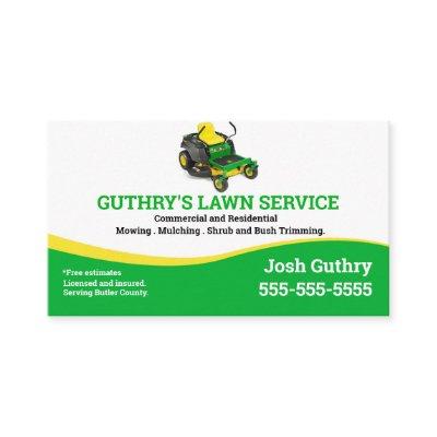 Lawn Service  with zero turn mower