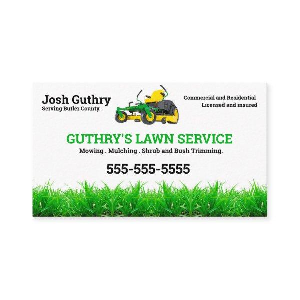 Lawn Service  with zero turn mower