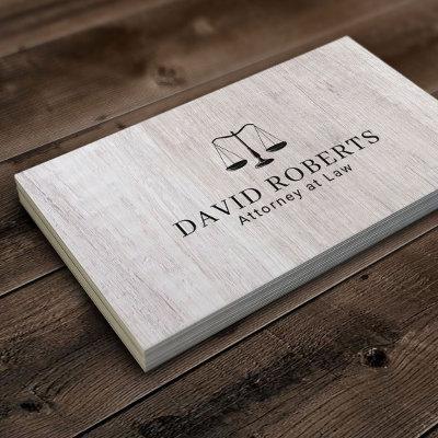 Lawyer Attorney at Law Classy White Wood