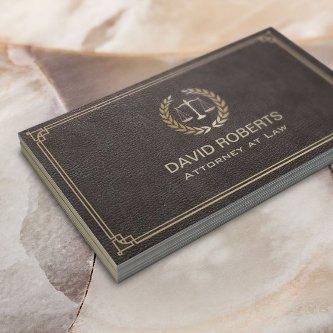 Lawyer Attorney at Law Faux Leather Gold Scale