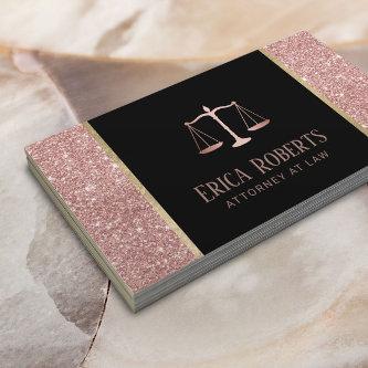 Lawyer Attorney at Law Modern Rose Gold Glitter