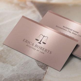Lawyer Attorney at Law Modern Rose Gold Metallic