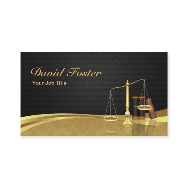 Lawyer Attorney Justice Elegant Black Gold Damask
