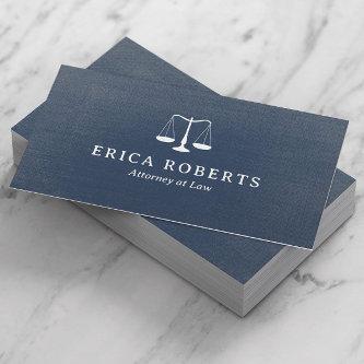 Lawyer Attorney Vintage Blue Linen Law Office